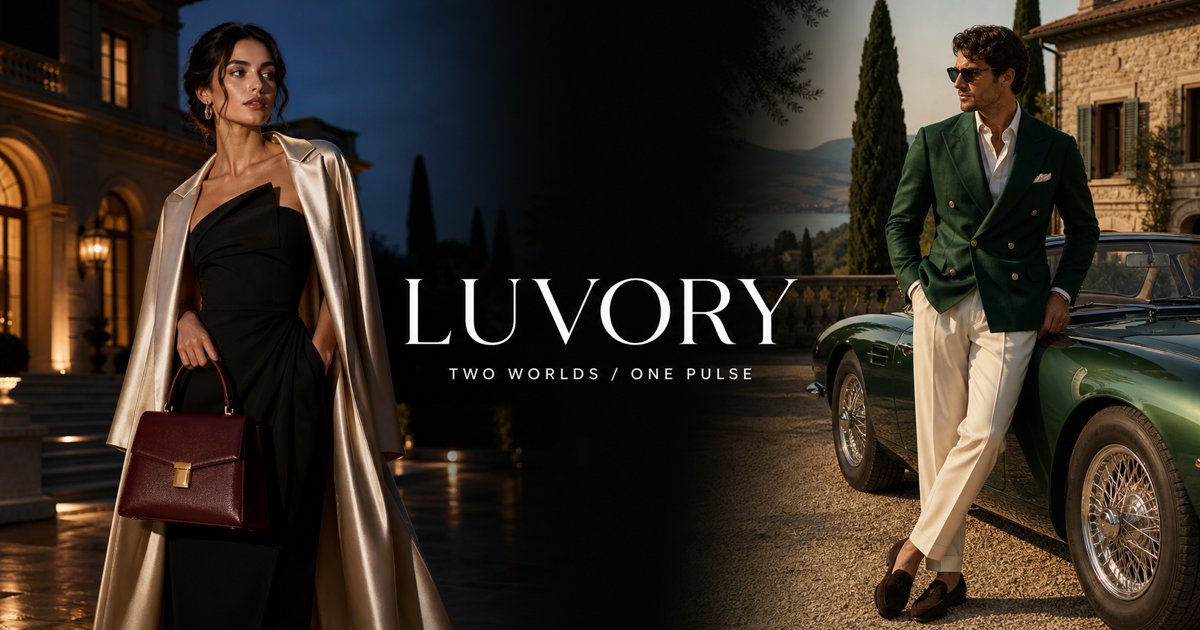 Luvory luxury fashion storefront campaign layout